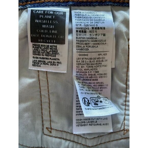 ❤️Levi’s NWT Iconic Long Contrast Denim Skirt - Picture 13 of 13